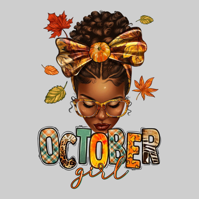 October Girl Afro Woman Fall Premium Sweatshirt by texasbilliewilder | Teevron
