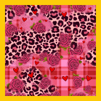 Valentines Day Roses Leopard Seamless Pattern Premium Hoodie | Teevron