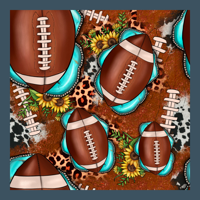 Football Leopard Gemstone Sunflower Seamless Pattern Urban Hoodie by JahusDesignShop | Teevron