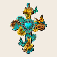 Western Cross With Gemstone And Sunflowers Premium Sweatshirt | Teevron