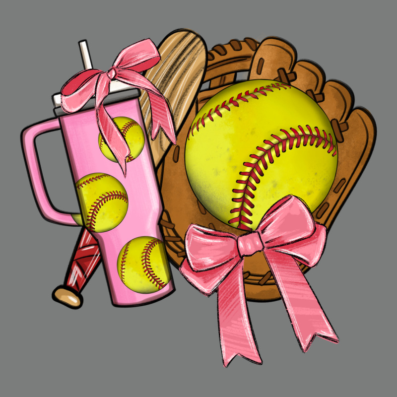 Softball Coquette Bow Premium Hoodie by JahusDesignShop | Teevron