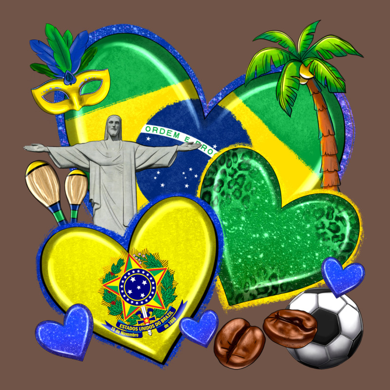 Brazil Hearts Premium Sweatshirt by texasbilliewilder | Teevron