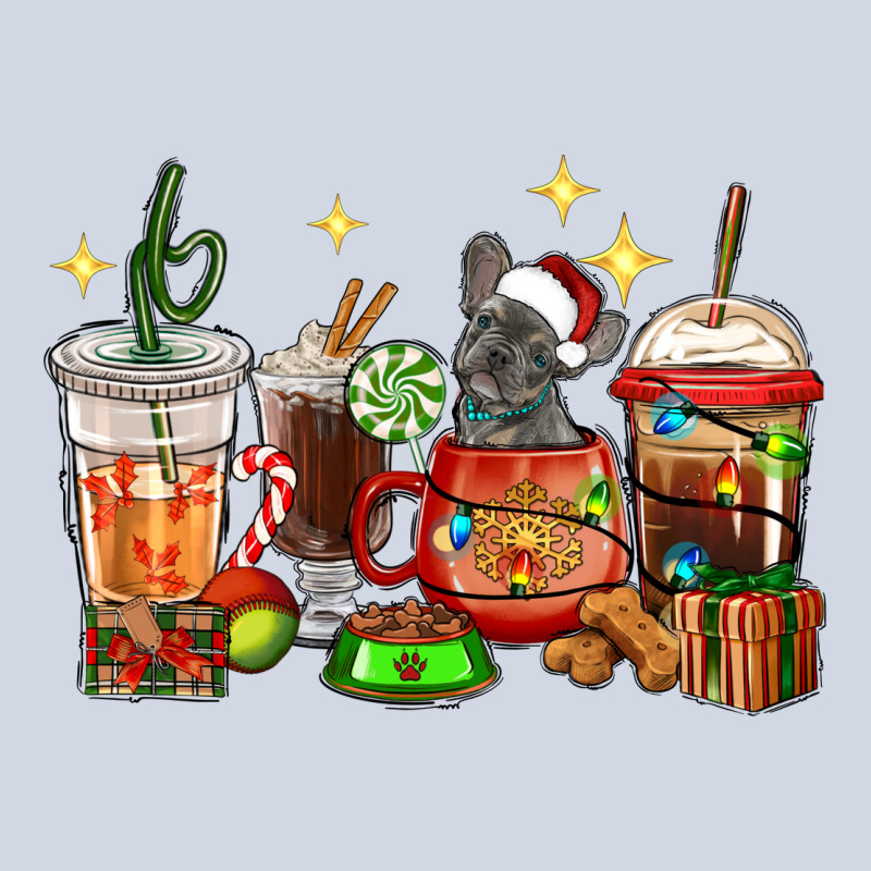 Christmas Coffee Cups With French Bulldog Premium Sweatshirt by RanaPortraitStore | Teevron