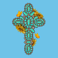 Gemstone Cross With Sunflowers And Butterflies Premium Sweatshirt | Teevron