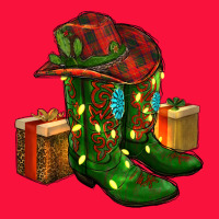 Cowboy Hat With Boots Christmas Classic Tee | Teevron
