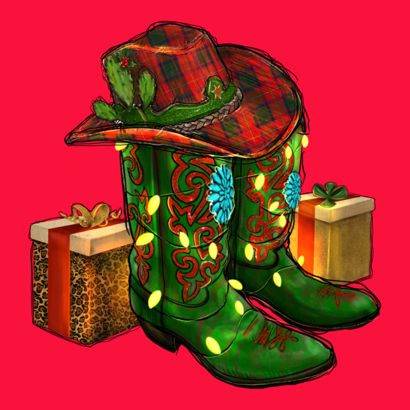 Cowboy Hat With Boots Christmas Classic Tee by RanaPortraitStore | Teevron