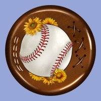 Baseball With Sunflower Round Earrings Classic Tee | Teevron