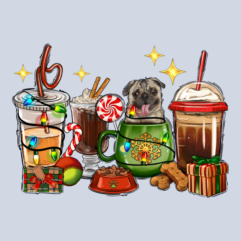 Christmas Coffee Cups With Pug Premium Sweatshirt by RanaPortraitStore | Teevron