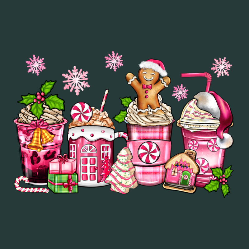 Pink Christmas Coffee Cups Premium Sweatshirt by Zillion Design Studio | Teevron