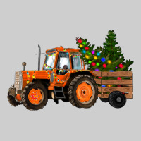 Christmas Orange Farm Tractor Premium Sweatshirt | Teevron