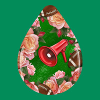 American Football And Western Roses Teardrop Urban Hoodie | Teevron