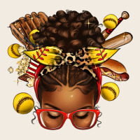 Softball Afro Messy Bun Premium Sweatshirt | Teevron