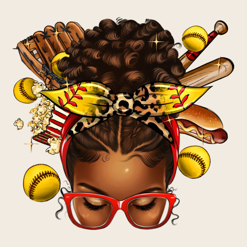 Softball Afro Messy Bun Premium Sweatshirt by texasbilliewilder | Teevron