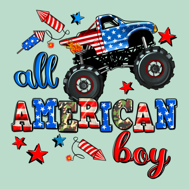 All American Boy  Monsterr Truck Premium Hoodie by AdoDesignShop | Teevron