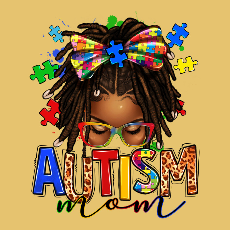 Autism Mom Afro Locs Messy Bun Premium Sweatshirt by texasbilliewilder | Teevron