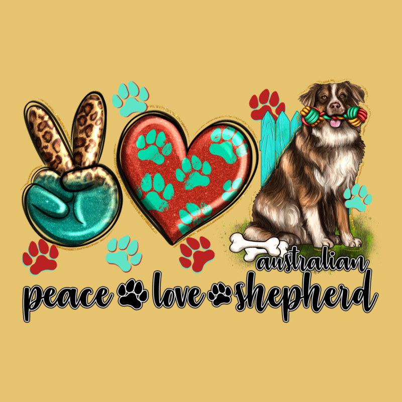 Peace Love Australian Shepherd Premium Sweatshirt by texasbilliewilder | Teevron