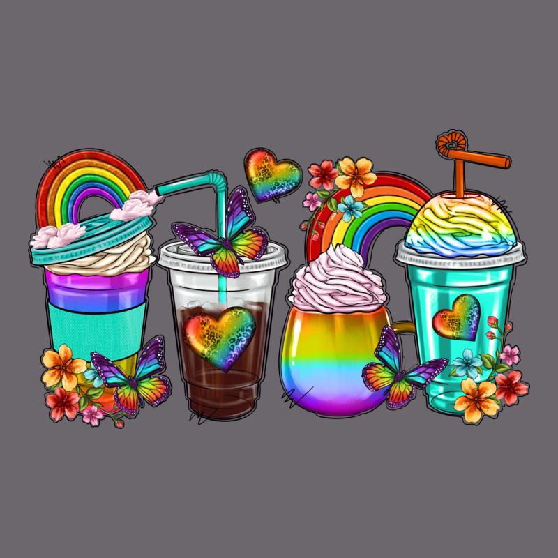 Rainbow Coffee Cups Premium Sweatshirt by texasbilliewilder | Teevron