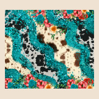 Turquoise Glitter Cowhide Urban Hoodie | Teevron