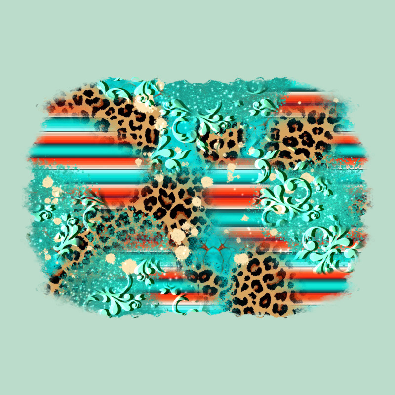 Leopard Turquoise Glitter Background Premium Hoodie by AdoDesignShop | Teevron
