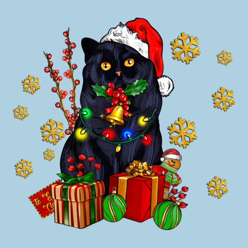 Black Cat Meowy Christmas Premium Hoodie by AdoDesignShop | Teevron
