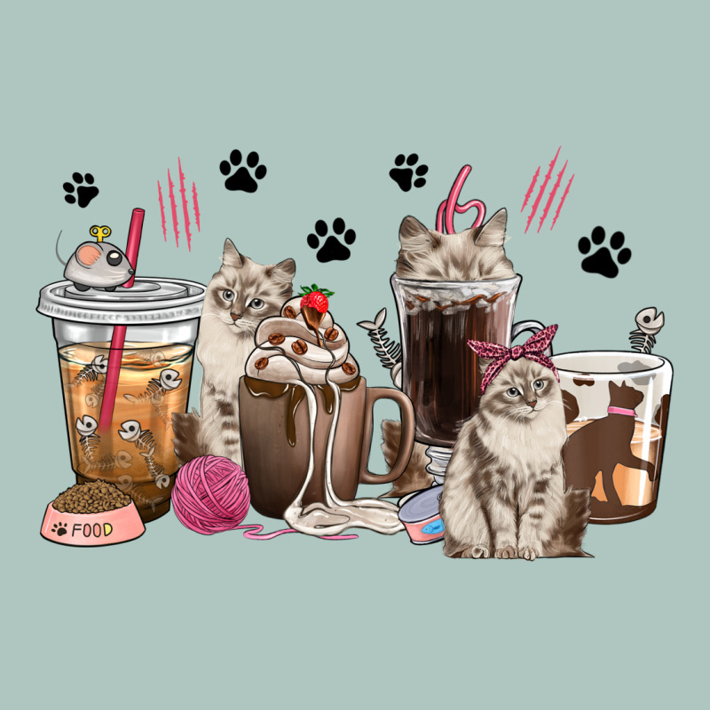 Siberian Cat Coffee Cups Premium Sweatshirt by texasbilliewilder | Teevron