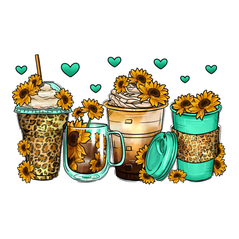 Sunflowers Coffee Cups Premium Sweatshirt by Zillion Design Studio | Teevron