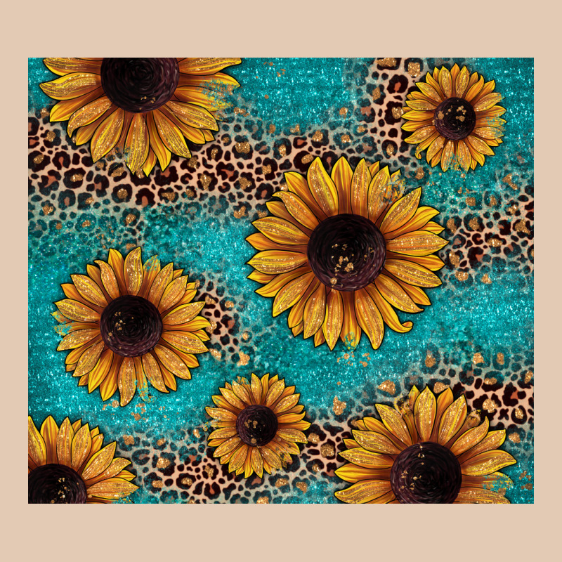 Sunflower Turquoise Glitter Urban Hoodie by JahusDesignShop | Teevron