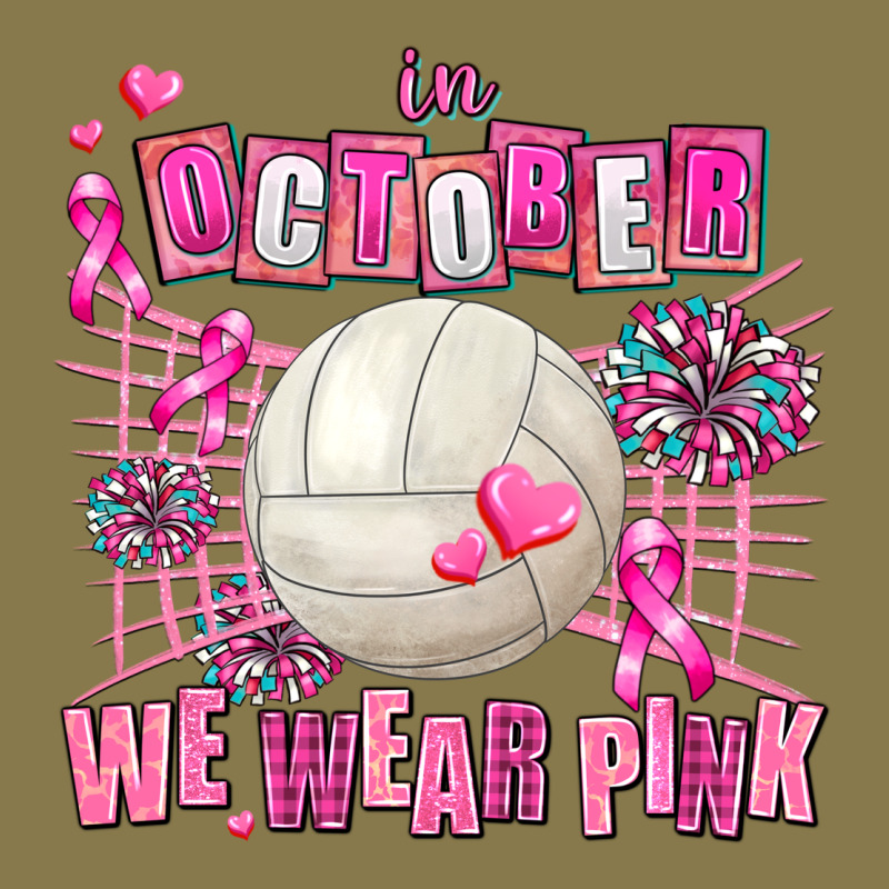 In October We Wear Pink Volleyball Premium Hoodie by AdoDesignShop | Teevron