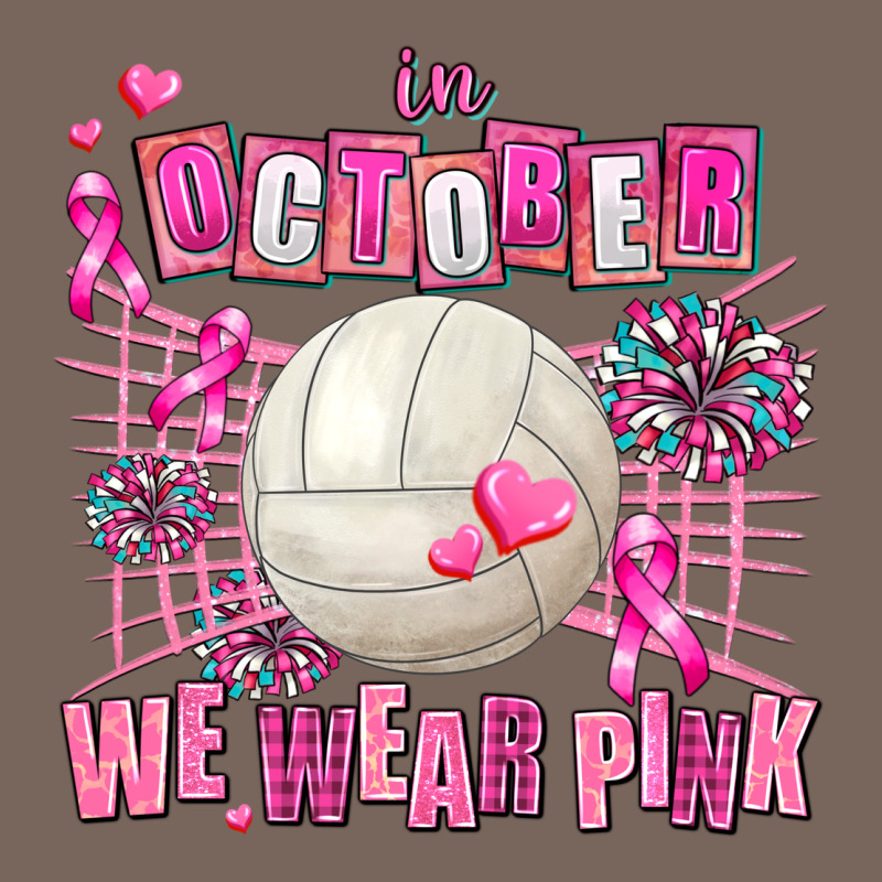 In October We Wear Pink Volleyball Premium Hoodie by AdoDesignShop | Teevron