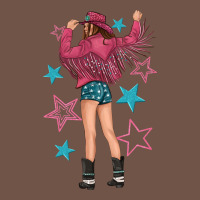 Western Pink With Stars And Cowgirl Premium Sweatshirt | Teevron