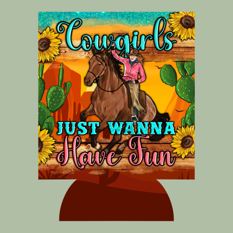 Cowgirls Just Wanna Have Fun 12 Oz Can Cooler (regular) Urban Heavy Tee by Artiststas | Teevron