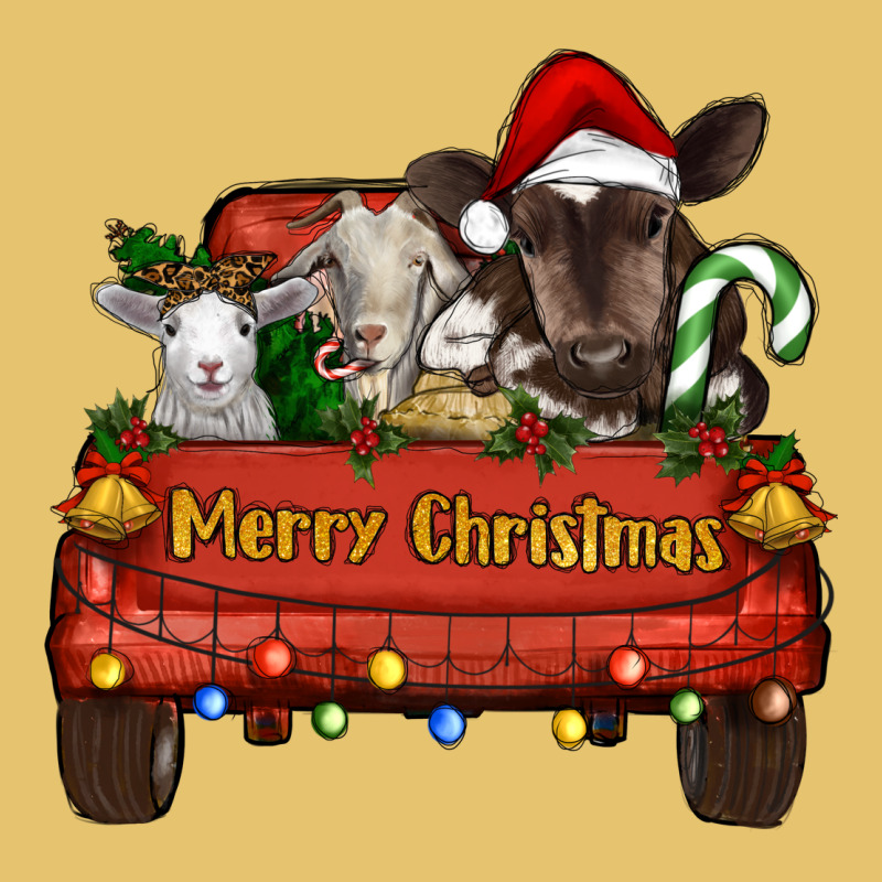 Merry Christmas Truck Farm Animals Premium Sweatshirt by RanaPortraitStore | Teevron