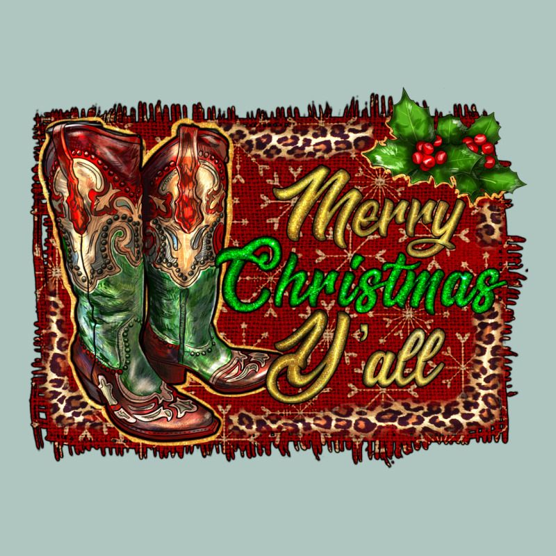 Merry Christmas Y'all Boots Premium Sweatshirt by RanaPortraitStore | Teevron