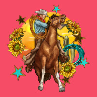 Bucking Horse With Cowboy And Sunflower Premium Sweatshirt | Teevron