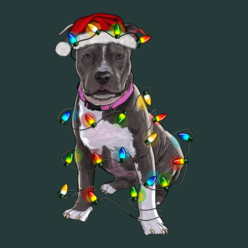 Pitbull With Christmas Lights Premium Sweatshirt by RanaPortraitStore | Teevron
