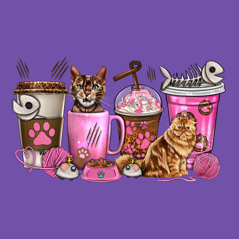 Cat Coffee Cups Premium Sweatshirt by texasbilliewilder | Teevron