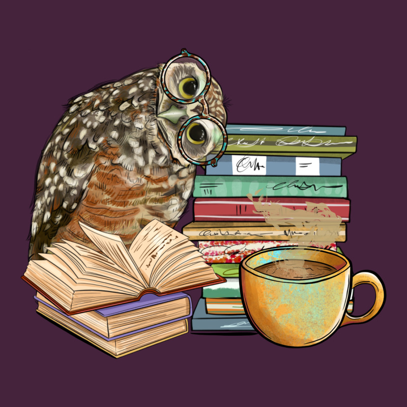 Owl And Books Long Sleeve Tee by BarkalooDesign | Teevron