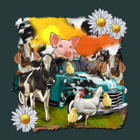 Cowhide Farm Truck With Farm Animals Premium Sweatshirt | Teevron