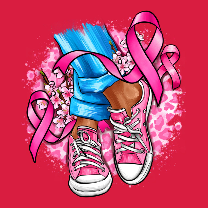 Cancer Ribbon Pink Converse And Flowers Premium Hoodie by AdoDesignShop | Teevron