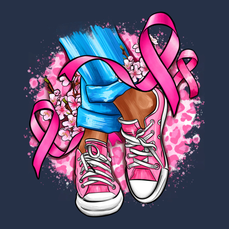 Cancer Ribbon Pink Converse And Flowers Premium Hoodie by AdoDesignShop | Teevron