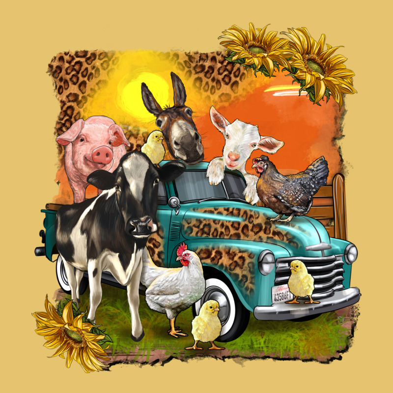 Farm Truck With Farm Animals Premium Sweatshirt by texasbilliewilder | Teevron