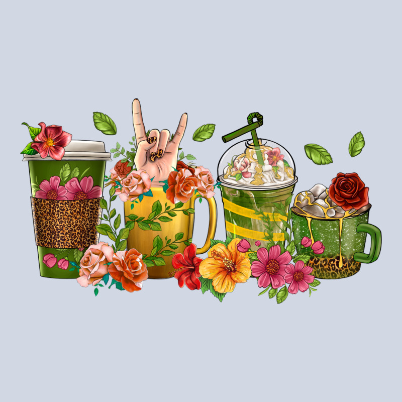Floral Hustler Coffee Cups Premium Sweatshirt by texasbilliewilder | Teevron