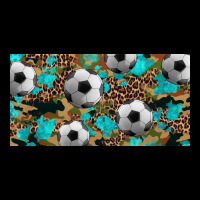 Western Leopard Camouflage Turquoise Soccer Licence Plate Template Ladies Tee | Teevron