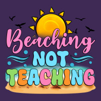 Beaching Not Teaching Black Back Premium Hoodie | Teevron