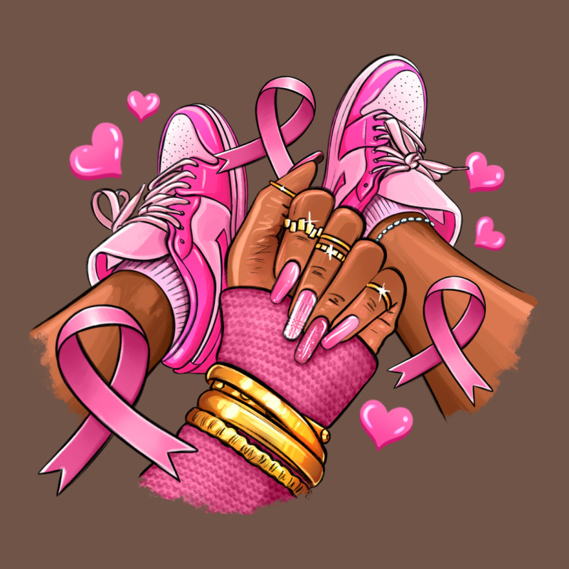 Breast Cancer Afro Girl Sneakers Premium Sweatshirt by RanaPortraitStore | Teevron