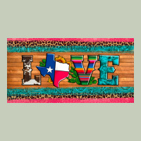 Love Texas Sunflowers Cactus Cowhide License Plate Ladies Tee | Teevron