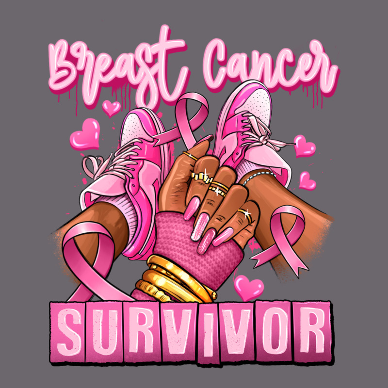 Breast Cancer Survivor Afro Girl Sneakers Premium Sweatshirt by RanaPortraitStore | Teevron