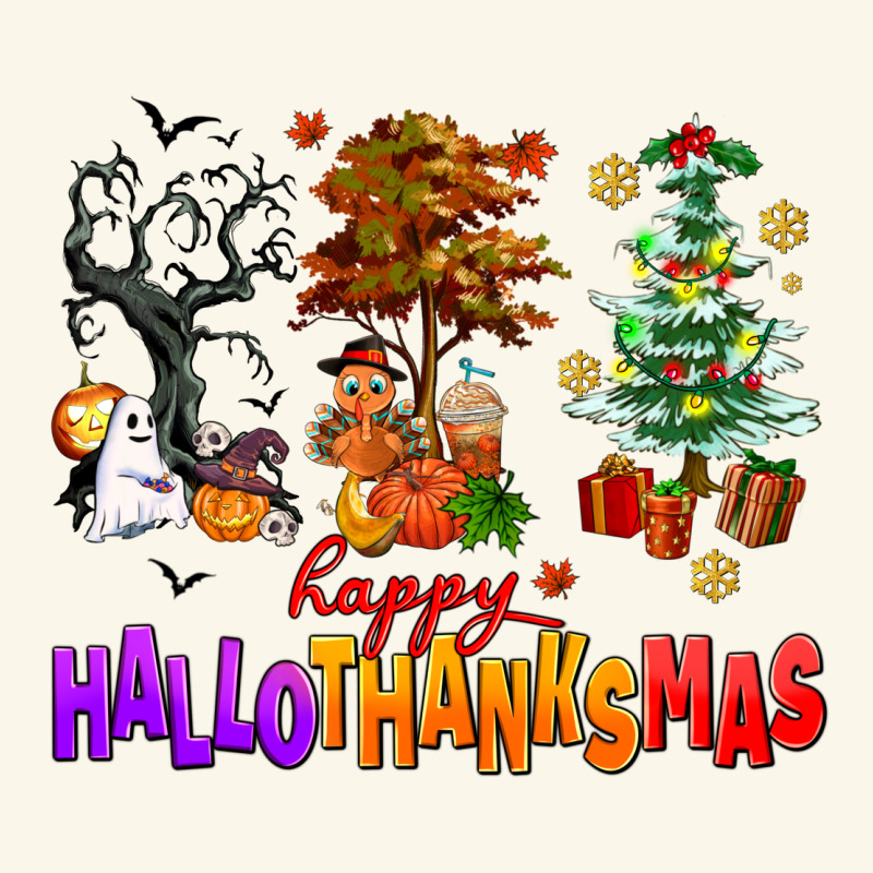 Happy Hallothanksmas Trees Premium Hoodie by AdoDesignShop | Teevron