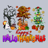 Happy Hallothanksmas Trees Premium Hoodie | Teevron