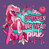 Dinosaur  In October We Wear Pink Vintage Hoodie | Teevron